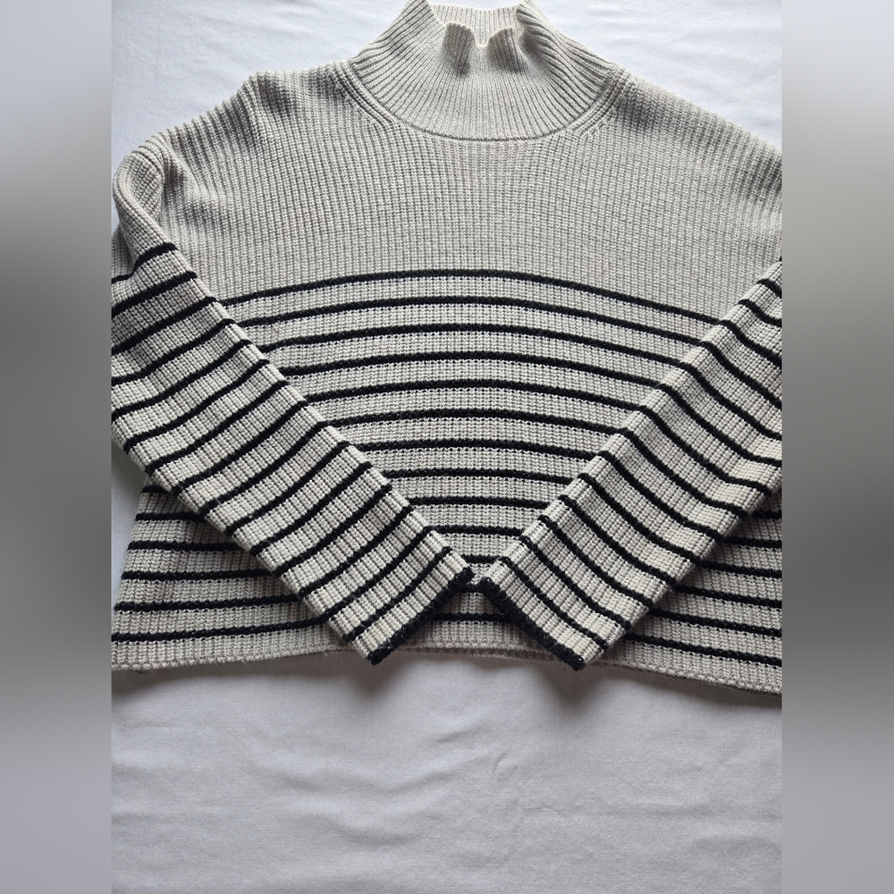 Truth Black and Cream Striped Sweater